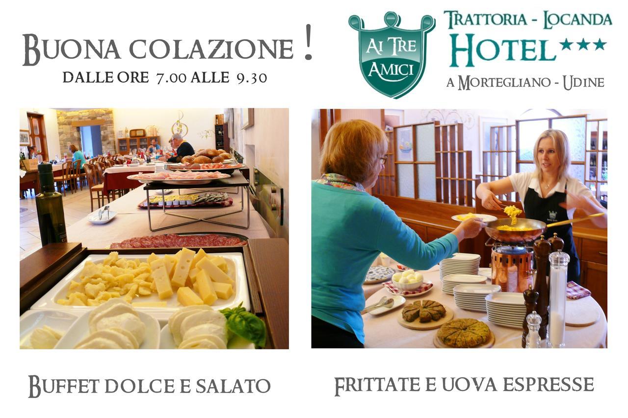 Trattoria Locanda Ai Tre Amici Mortegliano Eksteriør bilde